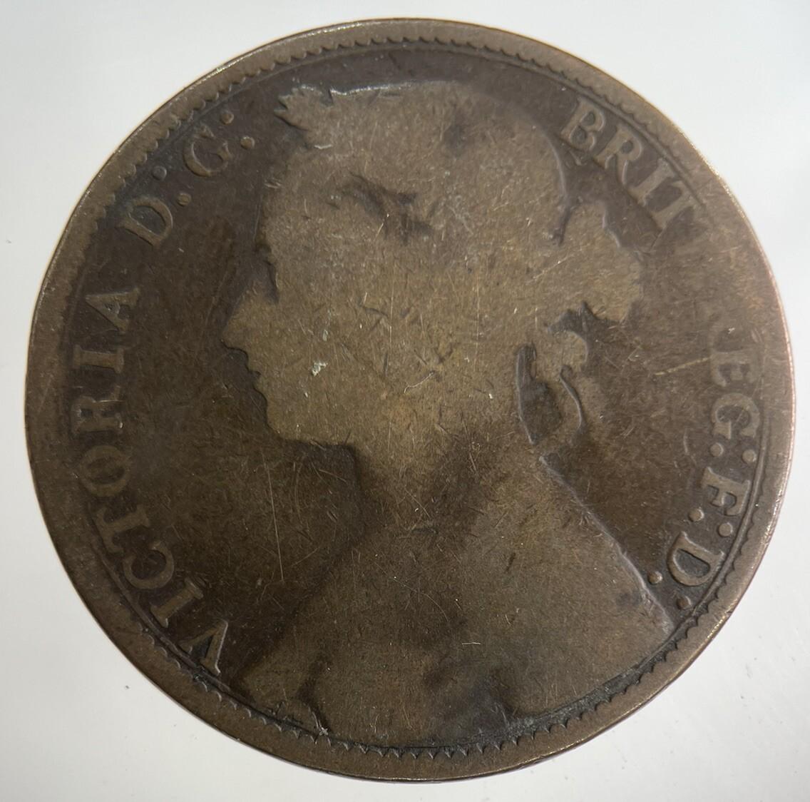 1875 Victoria One Penny Coin | Collectable Grade