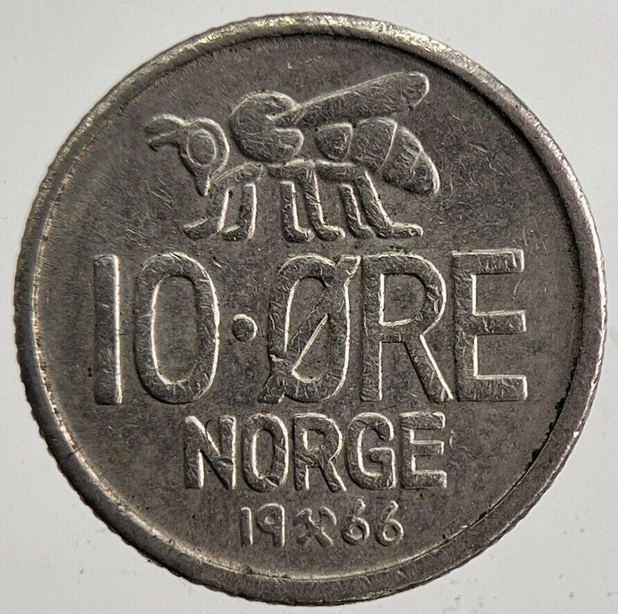 1966 Norway 10 Ore Coin | Fine Collectable Grade | a7003