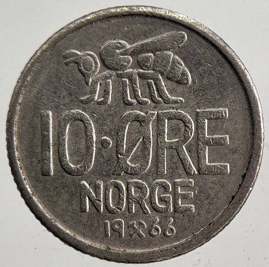 1966 Norway 10 Ore Coin | Fine Collectable Grade | a7003