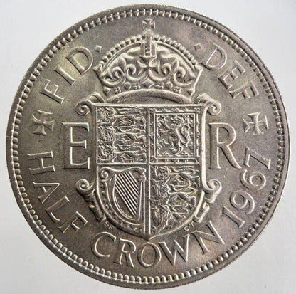 1967 Elizabeth II 2nd Half-Crown Coin | Very High Grade | a7142
