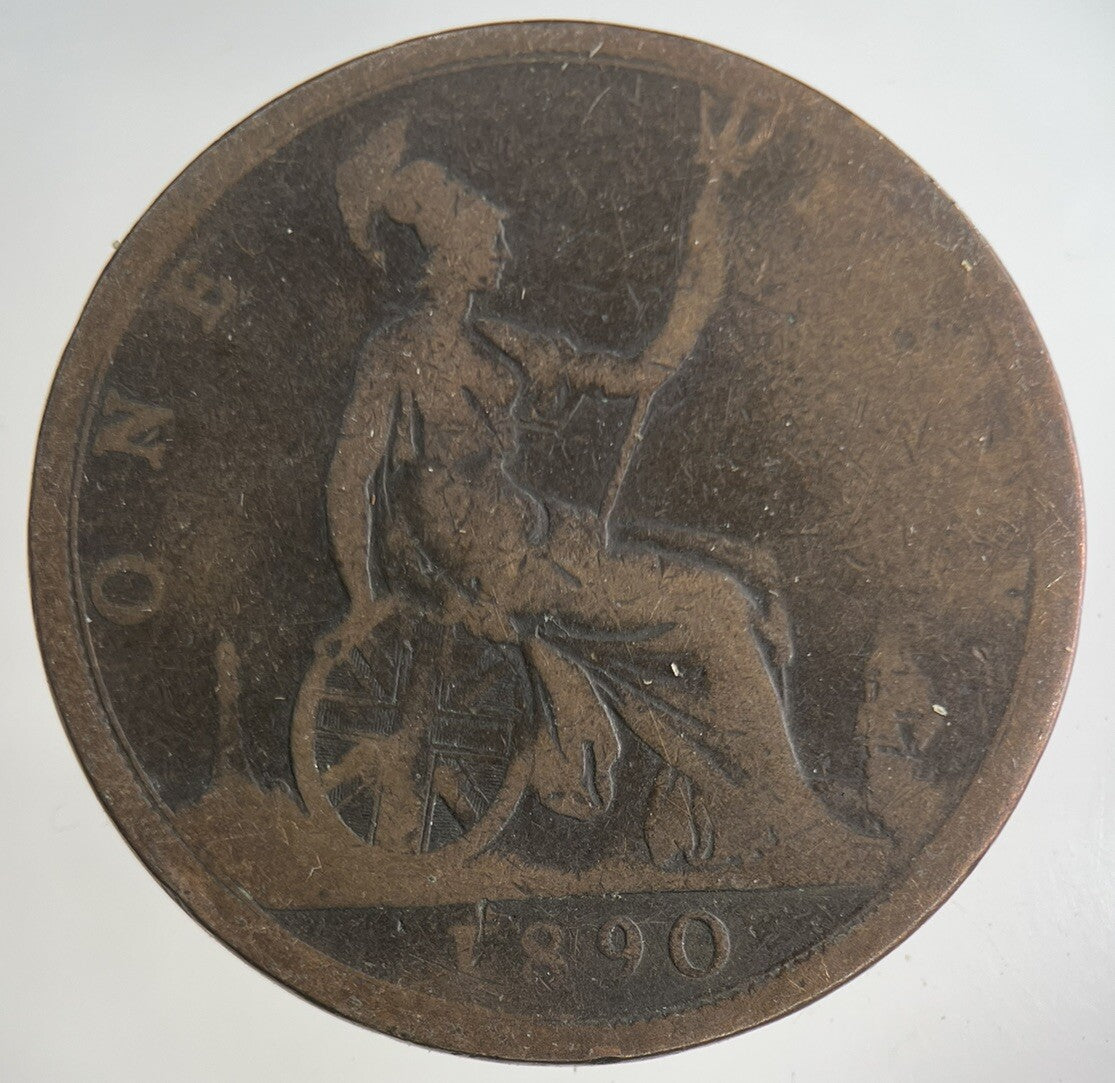 1890 Victoria One Penny Coin | Collectable Grade