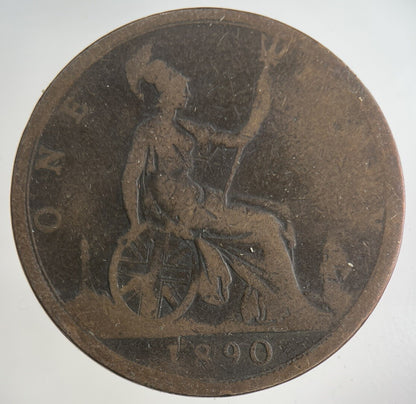 1890 Victoria One Penny Coin | Collectable Grade