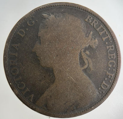 1890 Victoria One Penny Coin | Collectable Grade