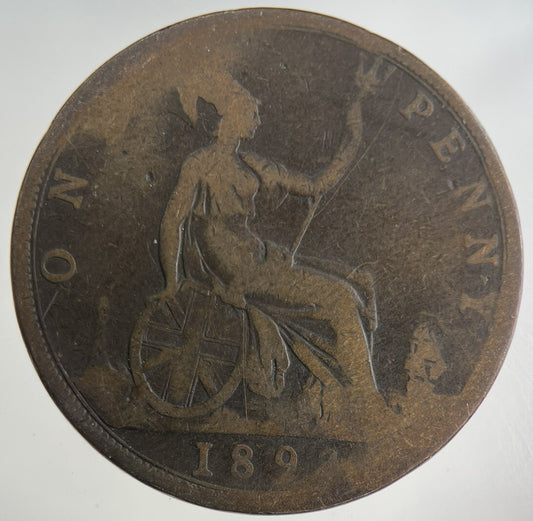 1893 Victoria One Penny Coin | Collectable Grade