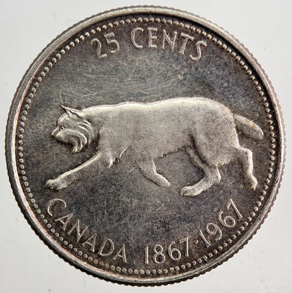 1967 Canada 25 Cents Silver Coin | Fine Collectable Grade | a5916
