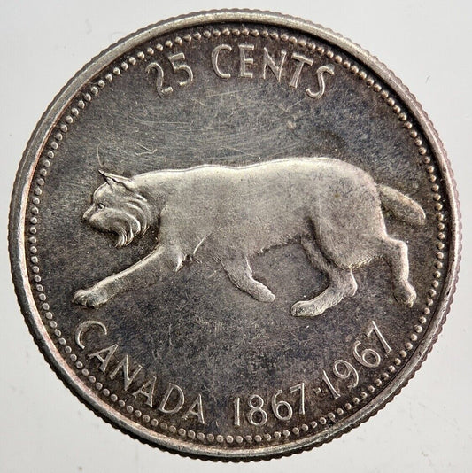 1967 Canada 25 Cents Silver Coin | Fine Collectable Grade | a5916