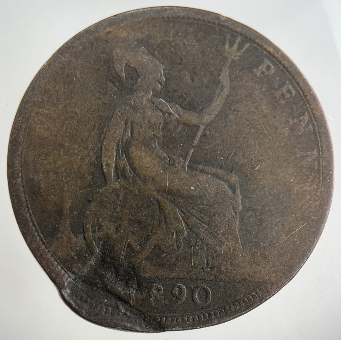 1890 Victoria One Penny Coin | Collectable Grade