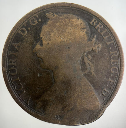 1890 Victoria One Penny Coin | Collectable Grade