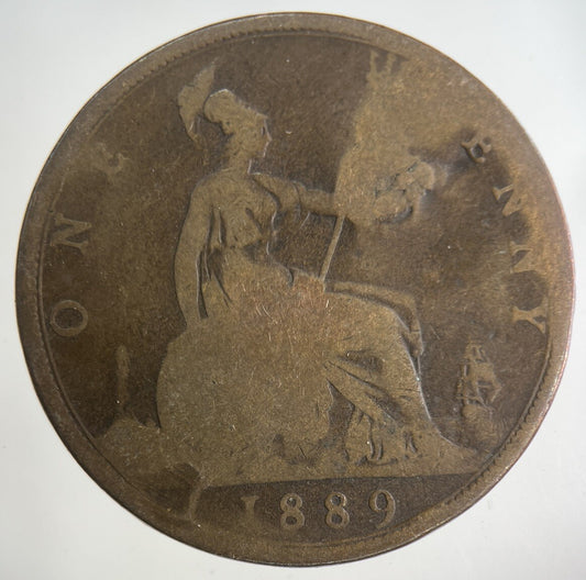 1889 Victoria One Penny Coin | Collectable Grade