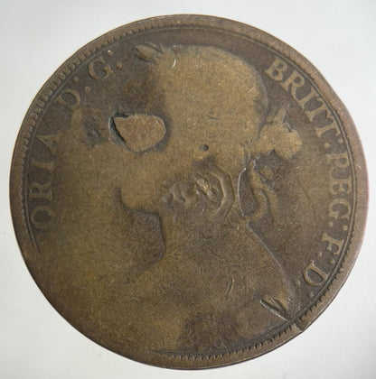 1889 Victoria One Penny Coin | Collectable Grade