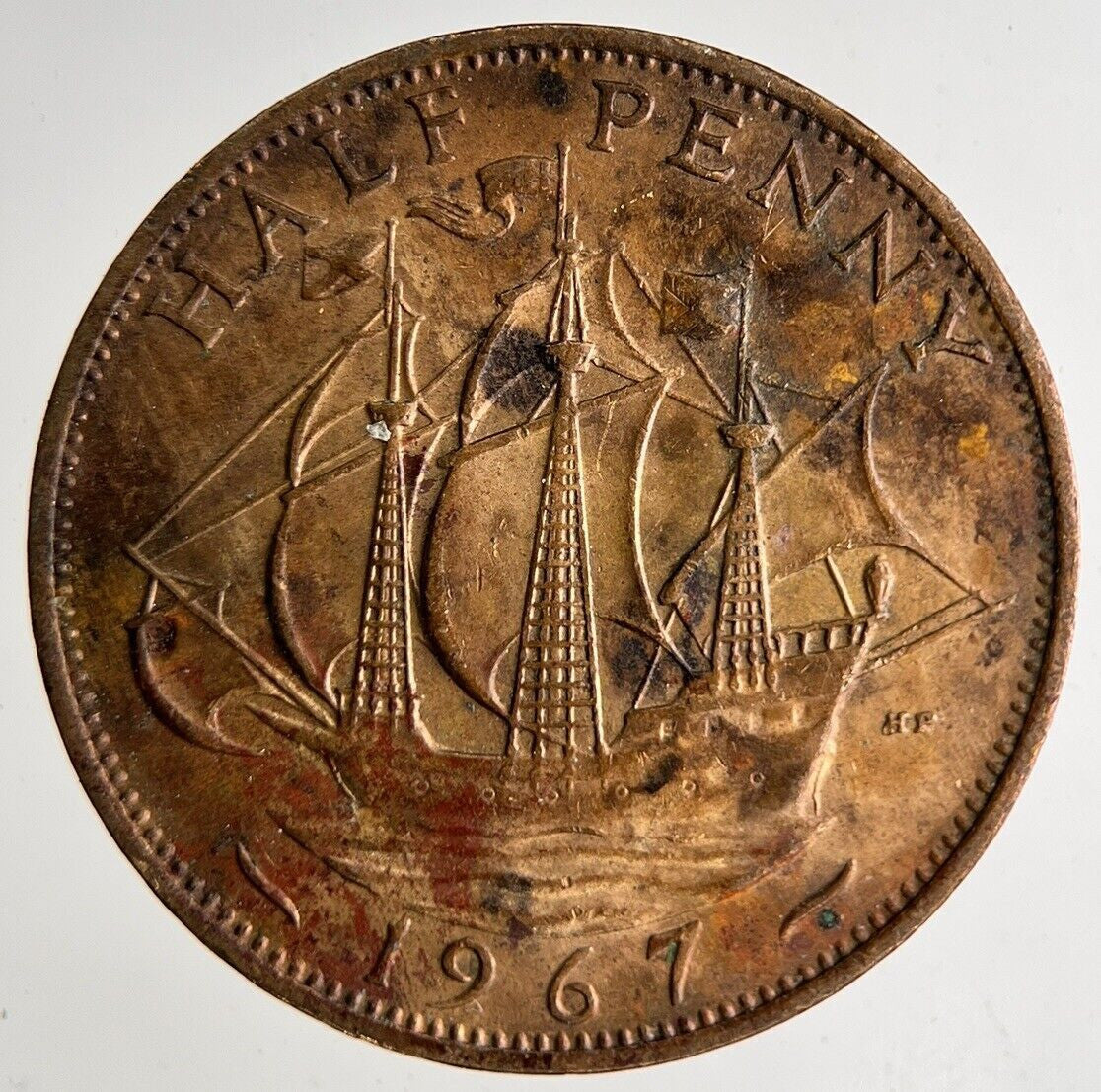 1967 Elizabeth II 2nd Half-Penny Coin | Fine Collectable Grade