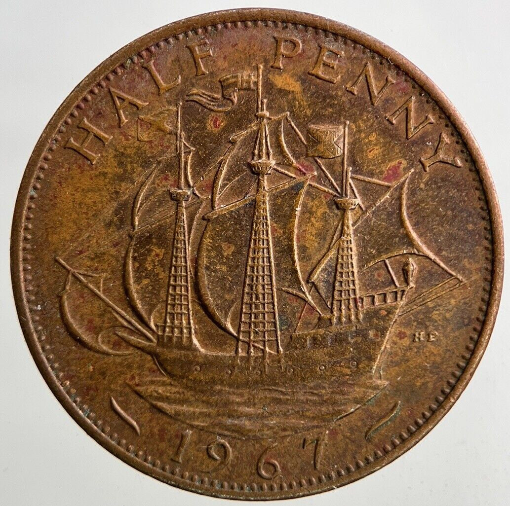 1967 Elizabeth II 2nd Half-Penny Coin | Very High Grade