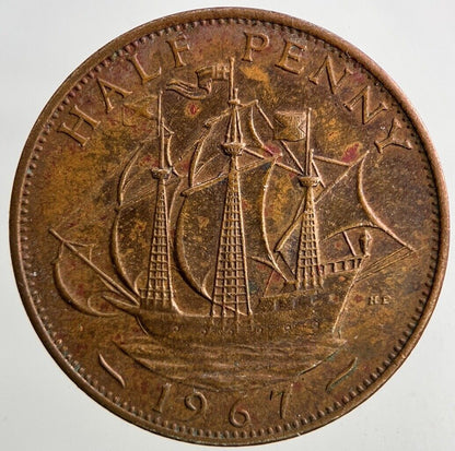 1967 Elizabeth II 2nd Half-Penny Coin | Very High Grade