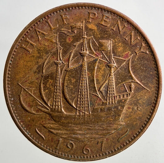 1967 Elizabeth II 2nd Half-Penny Coin | Very High Grade