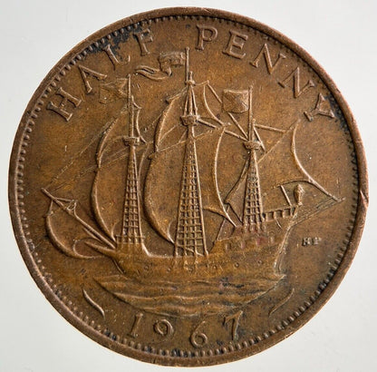 1967 Elizabeth II 2nd Half-Penny Coin | Very High Grade