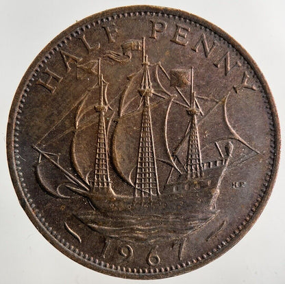 1967 Elizabeth II 2nd Half-Penny Coin | Fine Collectable Grade