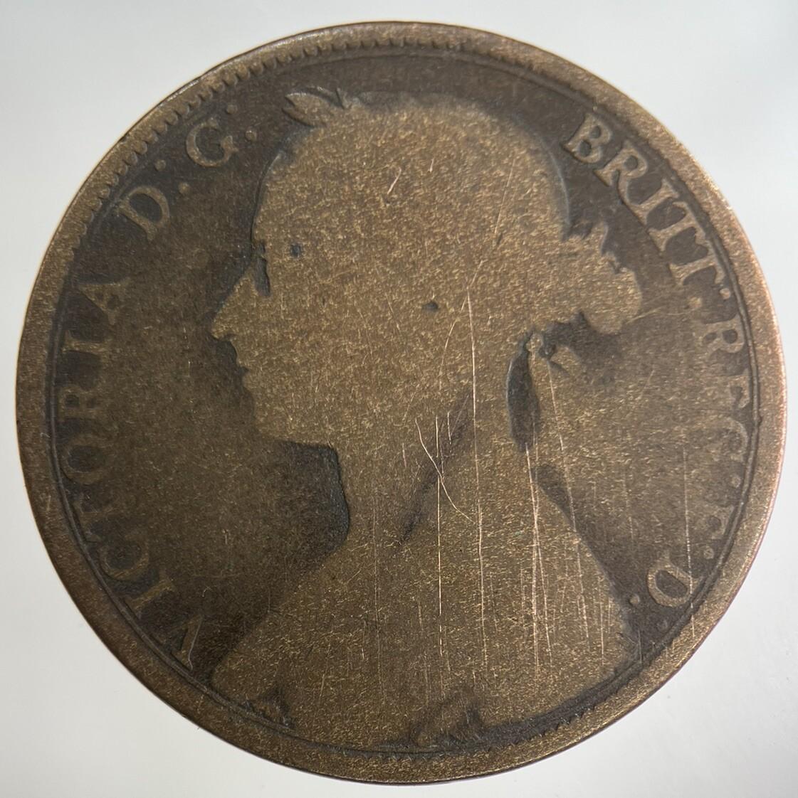 1893 Victoria One Penny Coin | Collectable Grade