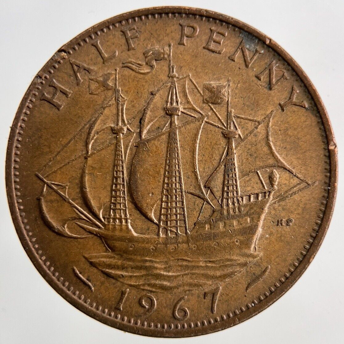 1967 Elizabeth II 2nd Half-Penny Coin | Very High Grade