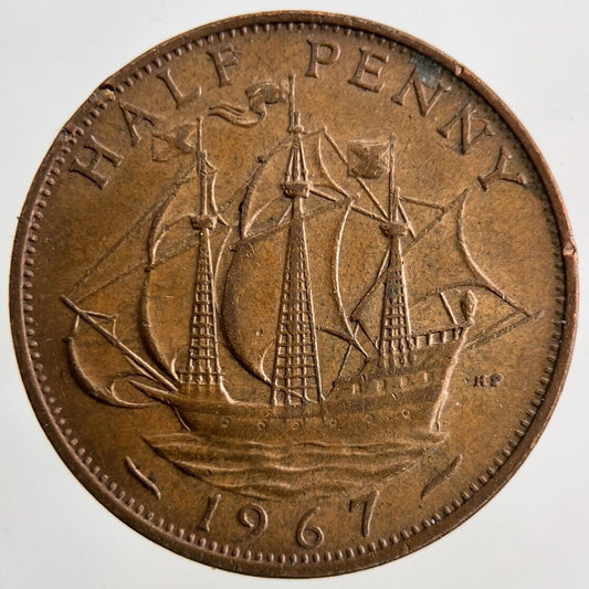 1967 Elizabeth II 2nd Half-Penny Coin | Very High Grade