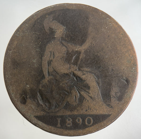 1890 Victoria One Penny Coin | Collectable Grade