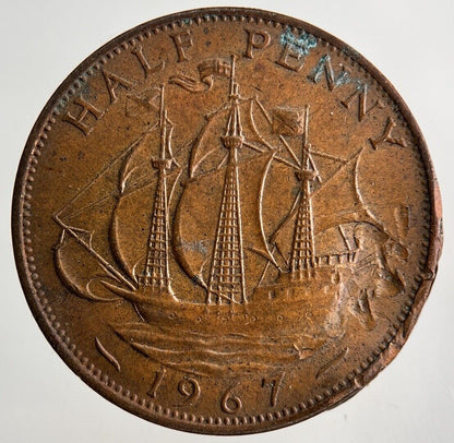 1967 Elizabeth II 2nd Half-Penny Coin | Fine Collectable Grade
