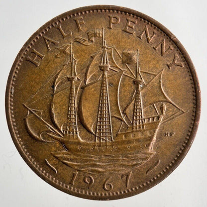 1967 Elizabeth II 2nd Half-Penny Coin | Fine Collectable Grade