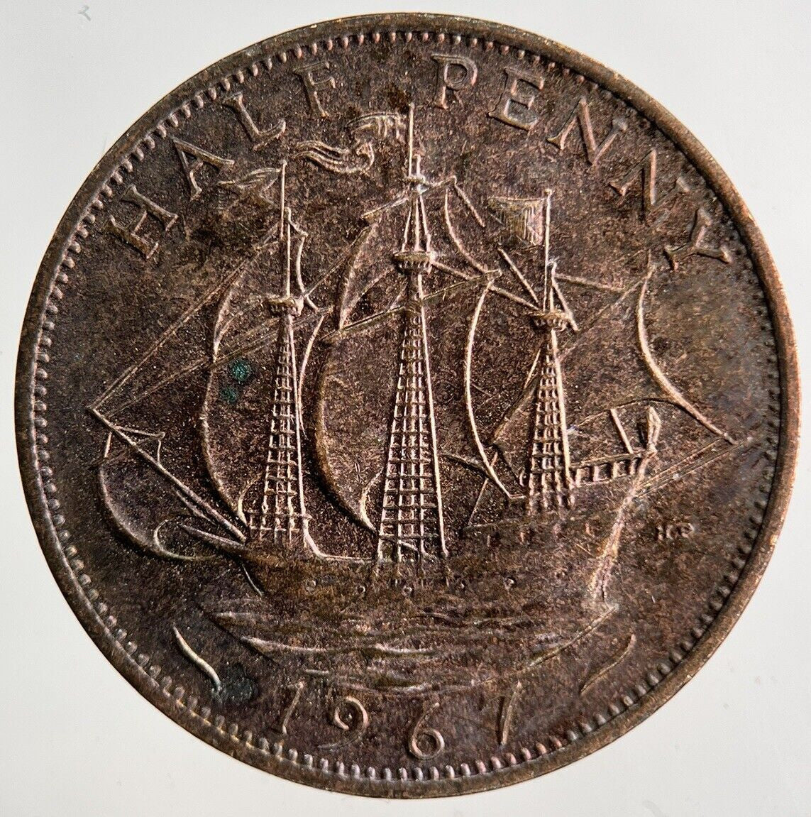 1967 Elizabeth II 2nd Half-Penny Coin | Fine Collectable Grade