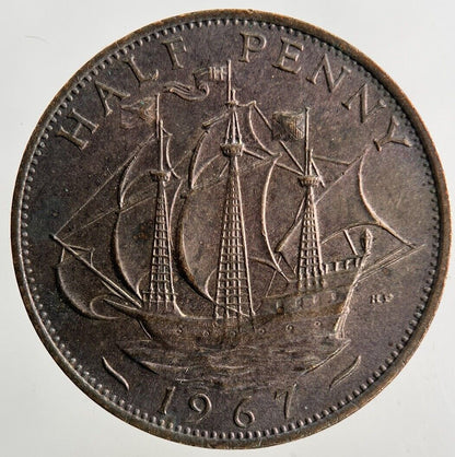 1967 Elizabeth II 2nd Half-Penny Coin | Fine Collectable Grade