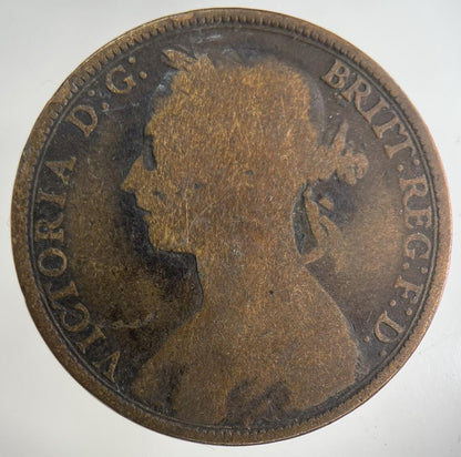 1893 Victoria One Penny Coin | Collectable Grade