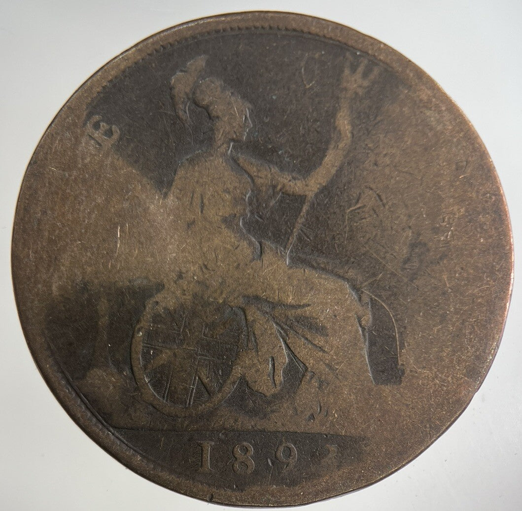 1893 Victoria One Penny Coin | Collectable Grade