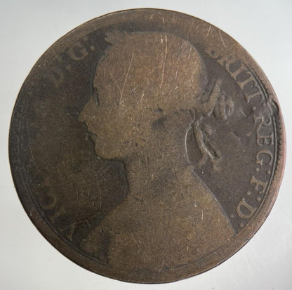 1893 Victoria One Penny Coin | Collectable Grade