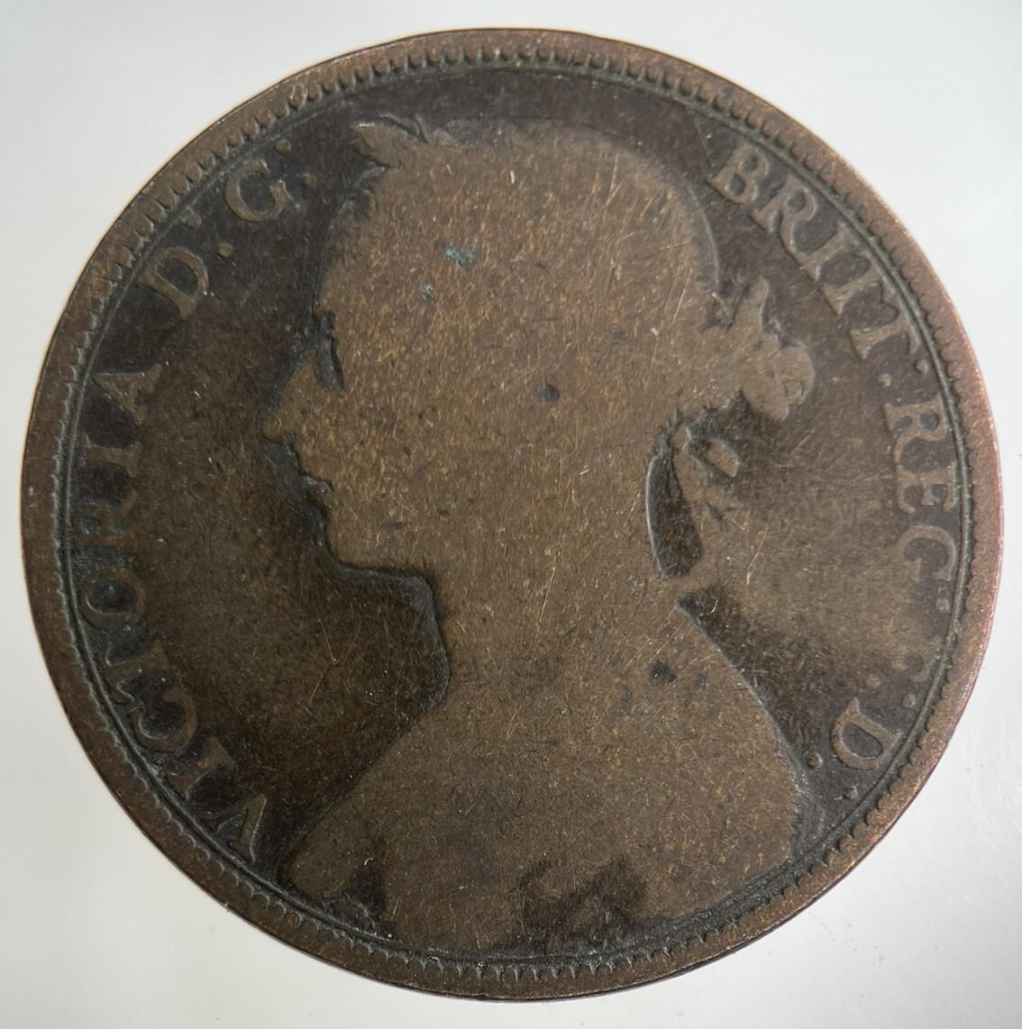 1892 Victoria One Penny Coin | Collectable Grade
