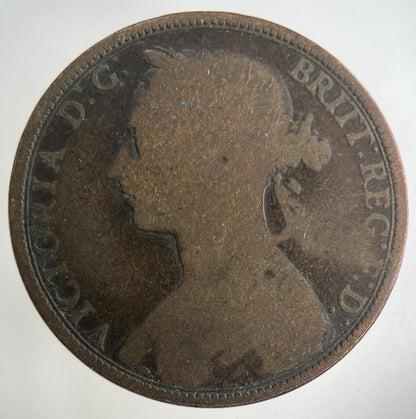 1892 Victoria One Penny Coin | Collectable Grade