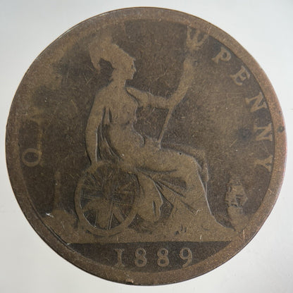 1889 Victoria One Penny Coin | Collectable Grade