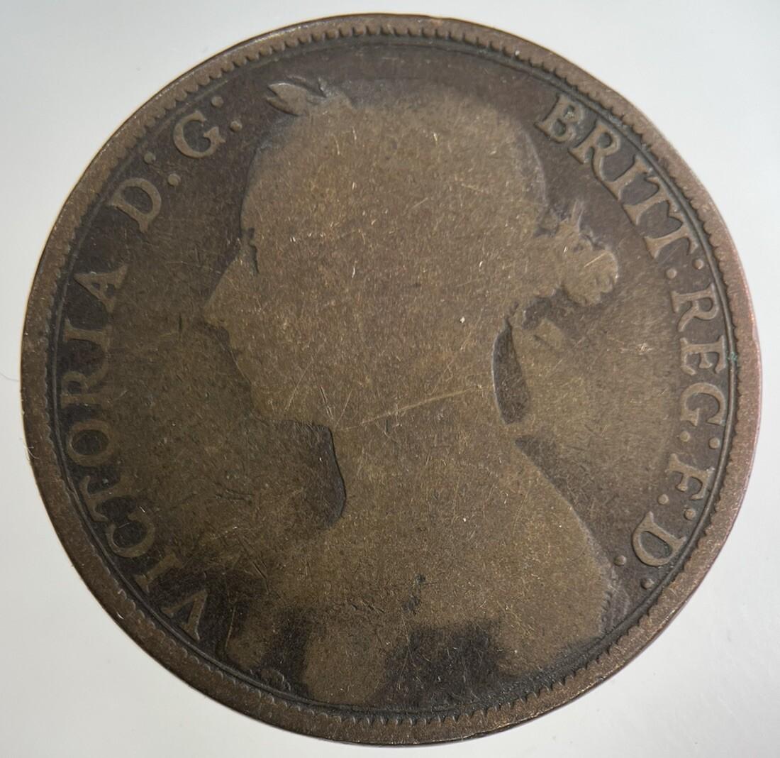 1889 Victoria One Penny Coin | Collectable Grade