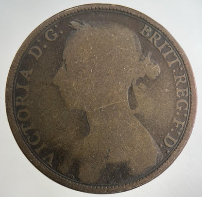 1889 Victoria One Penny Coin | Collectable Grade