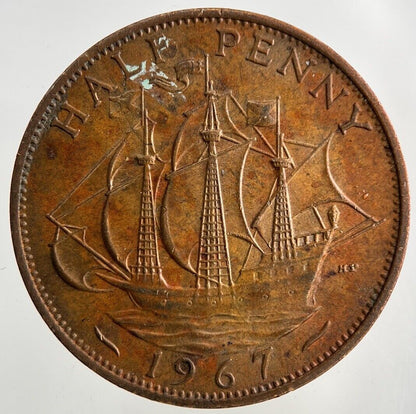 1967 Elizabeth II 2nd Half-Penny Coin | Fine Collectable Grade