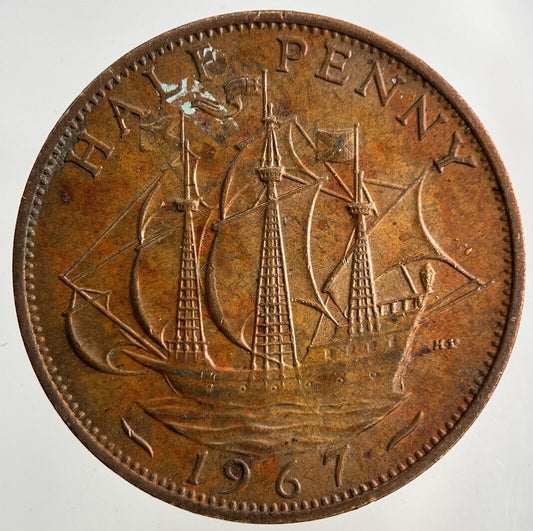 1967 Elizabeth II 2nd Half-Penny Coin | Fine Collectable Grade