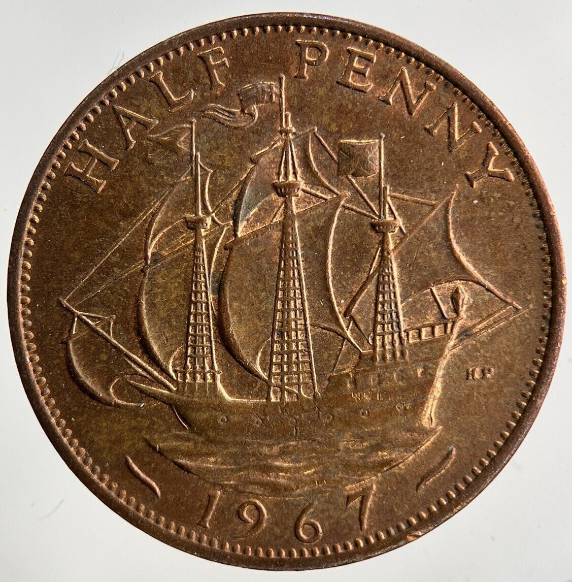 1967 Elizabeth II 2nd Half-Penny Coin | Very High Grade