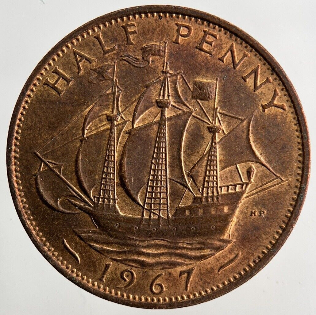 1967 Elizabeth II 2nd Half-Penny Coin | Very Fine Grade