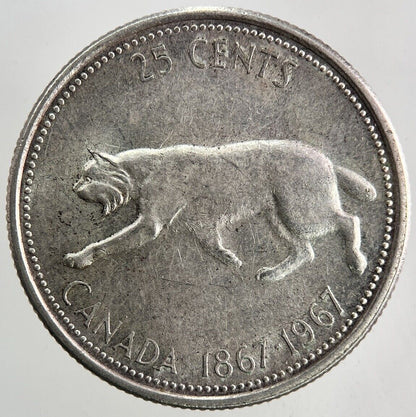 1967 Canada 25 Cents Silver Coin | Very High Grade
