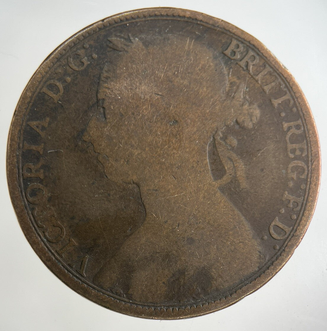 1892 Victoria One Penny Coin | Collectable Grade