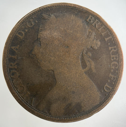 1892 Victoria One Penny Coin | Collectable Grade
