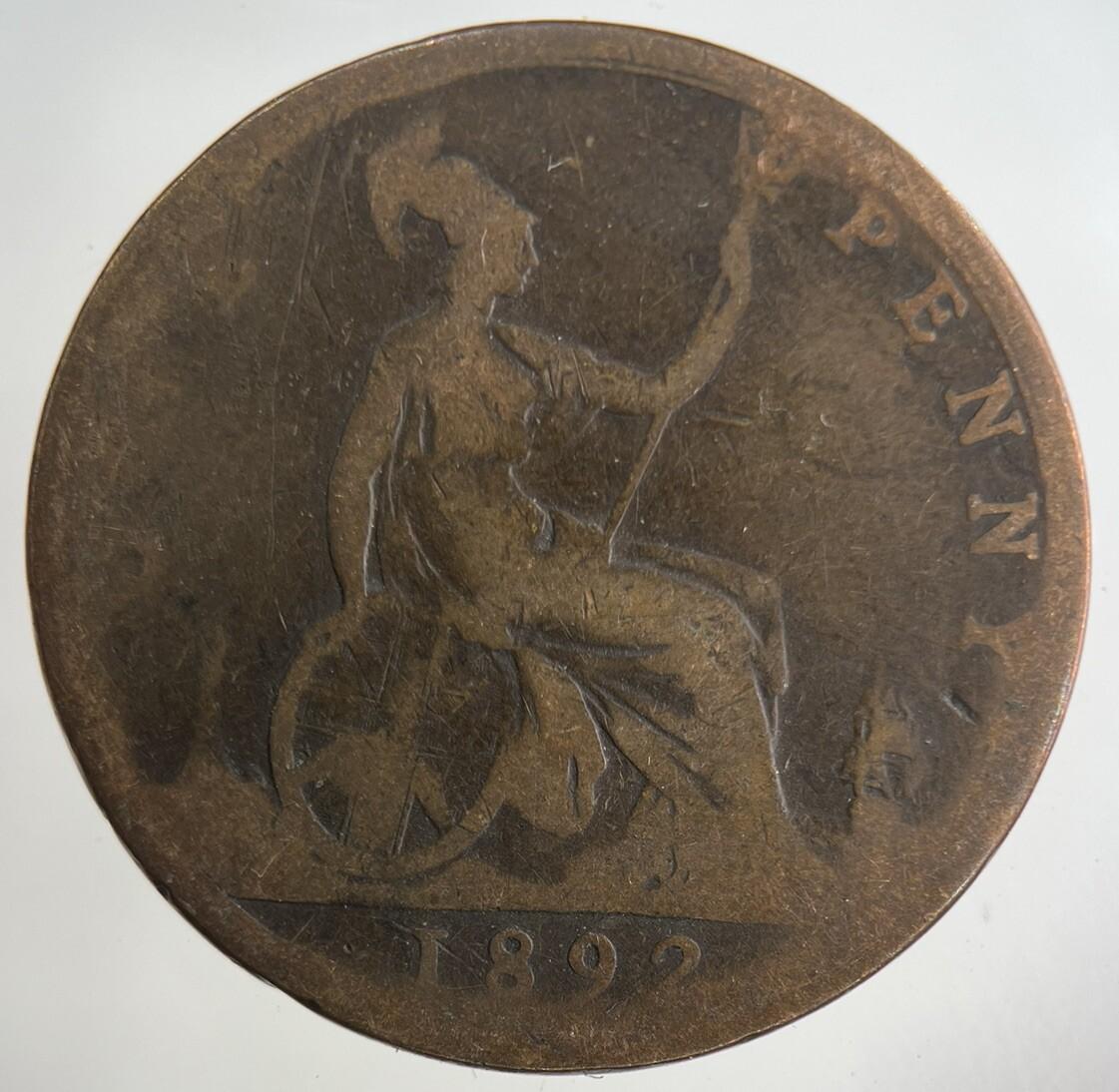 1892 Victoria One Penny Coin | Collectable Grade