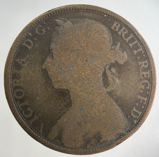 1892 Victoria One Penny Coin | Collectable Grade