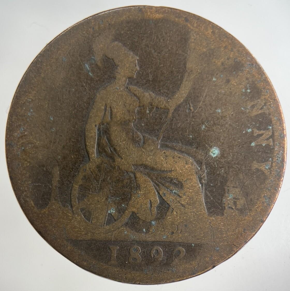 1892 Victoria One Penny Coin | Collectable Grade