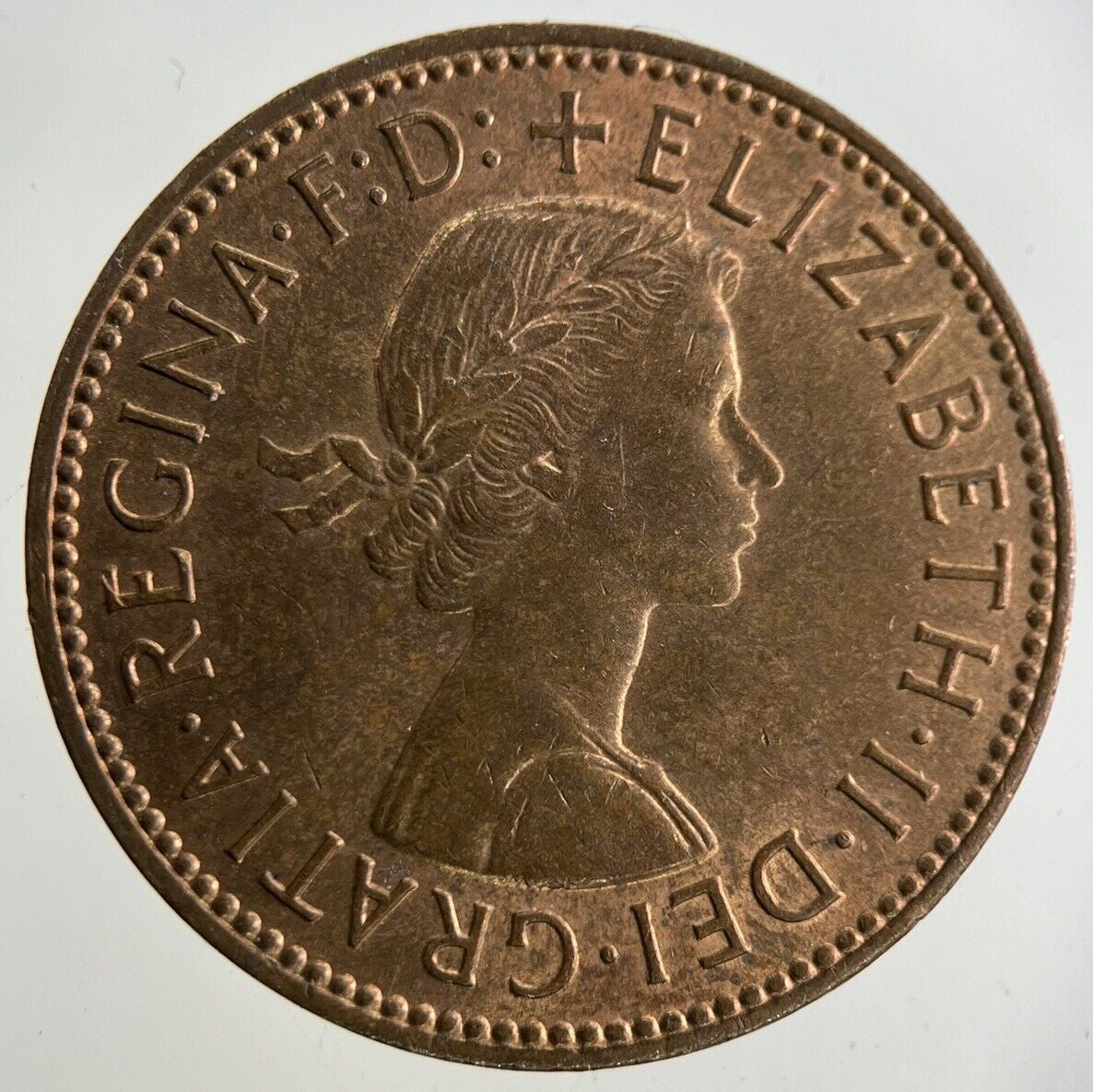 1967 Elizabeth II 2nd Half-Penny Coin | Very Fine Grade