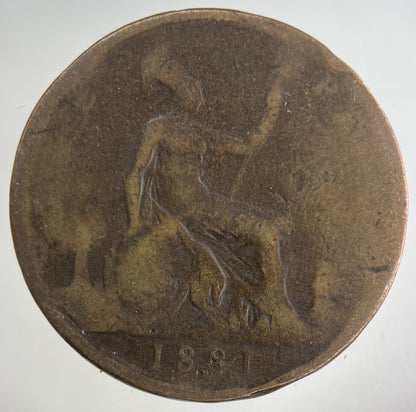 1881-H Victoria One Penny Coin | Collectable Grade