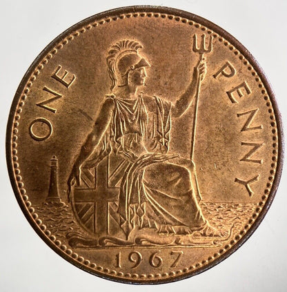 1967 Elizabeth II 2nd One Penny Coin | Very Fine Grade