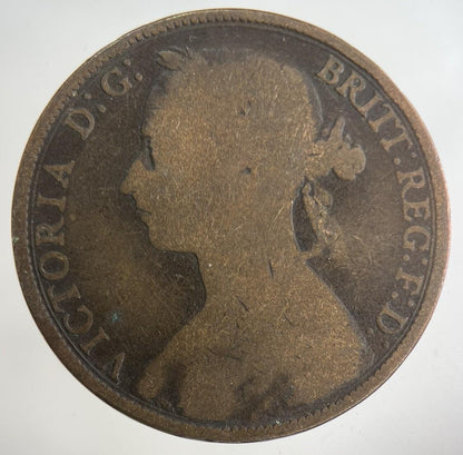 1893 Victoria One Penny Coin | Collectable Grade